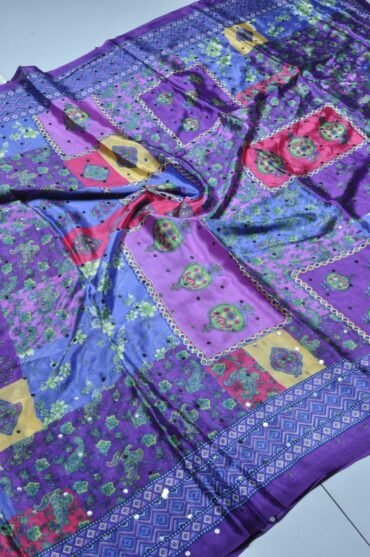 Kobra - 09355-A Purple Color Crepe saree CM1454133