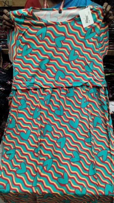 Anusha 3500-A Cyan,Purple & Pink Color Feeding Nighty CM1428359*3