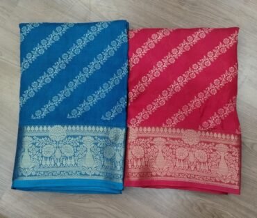 Mirinda - 09635-A Pink and Blue Color Chiffon saree CM1454123
