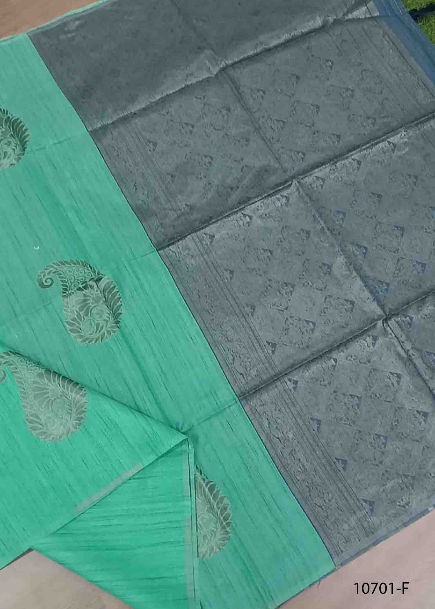 Trisha -10701-F Pinegreen Color Trendy Fancy Cotton Saree CM1474808 (LR4D)