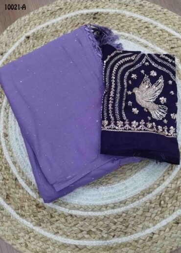 Suhasini -10021-A  Lavender Color Excellent Georgette Saree CM1474452 (LR1B)
