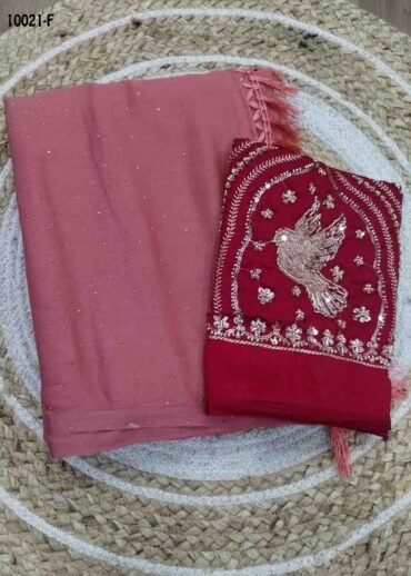 Suhasini -10021-F  DesireRed Color Excellent Georgette Saree CM1474452 (LR1B)