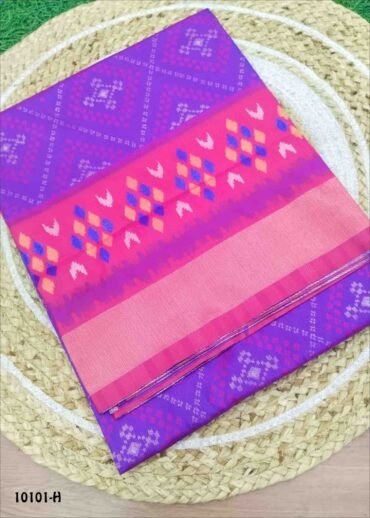 Yogitha -10101-H  Violet Color Traditional Double Shaded Pochampally Saree CM1488123 (LR4B)