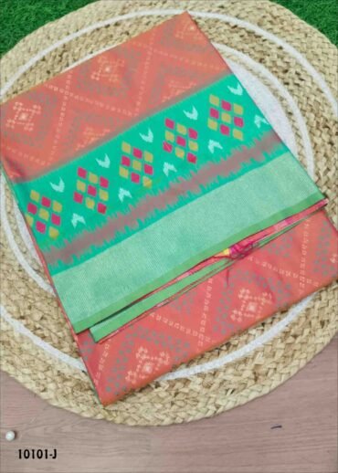 Yogitha -10101-J  Light Peach Color Traditional Double Shaded Pochampally Saree CM1488123 (LR4B)