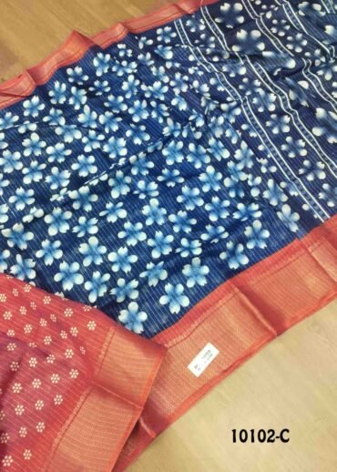 Poovizhi -10102-C  Navyblue Color Traditional Mixed Cotton Saree CM1480956 (LR4B)