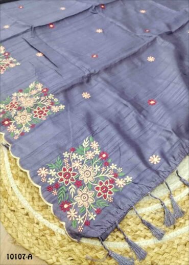 Vidya -10107-A  Pewter Grey Color Fancy Cotton Saree CM1490758 (LR6C)