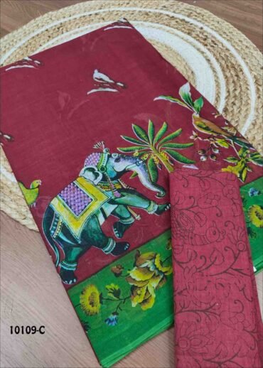 Rani -10109-C  Maroon Color Pure Cotton Saree CM1482747 (RR1C)