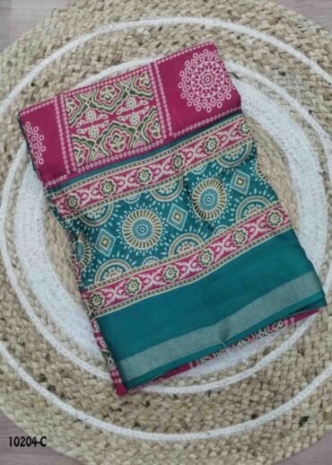Kalyani -10204-C  Pink Color Kalamkari Print Mixed Cotton Saree CM1480333 (LR1C)
