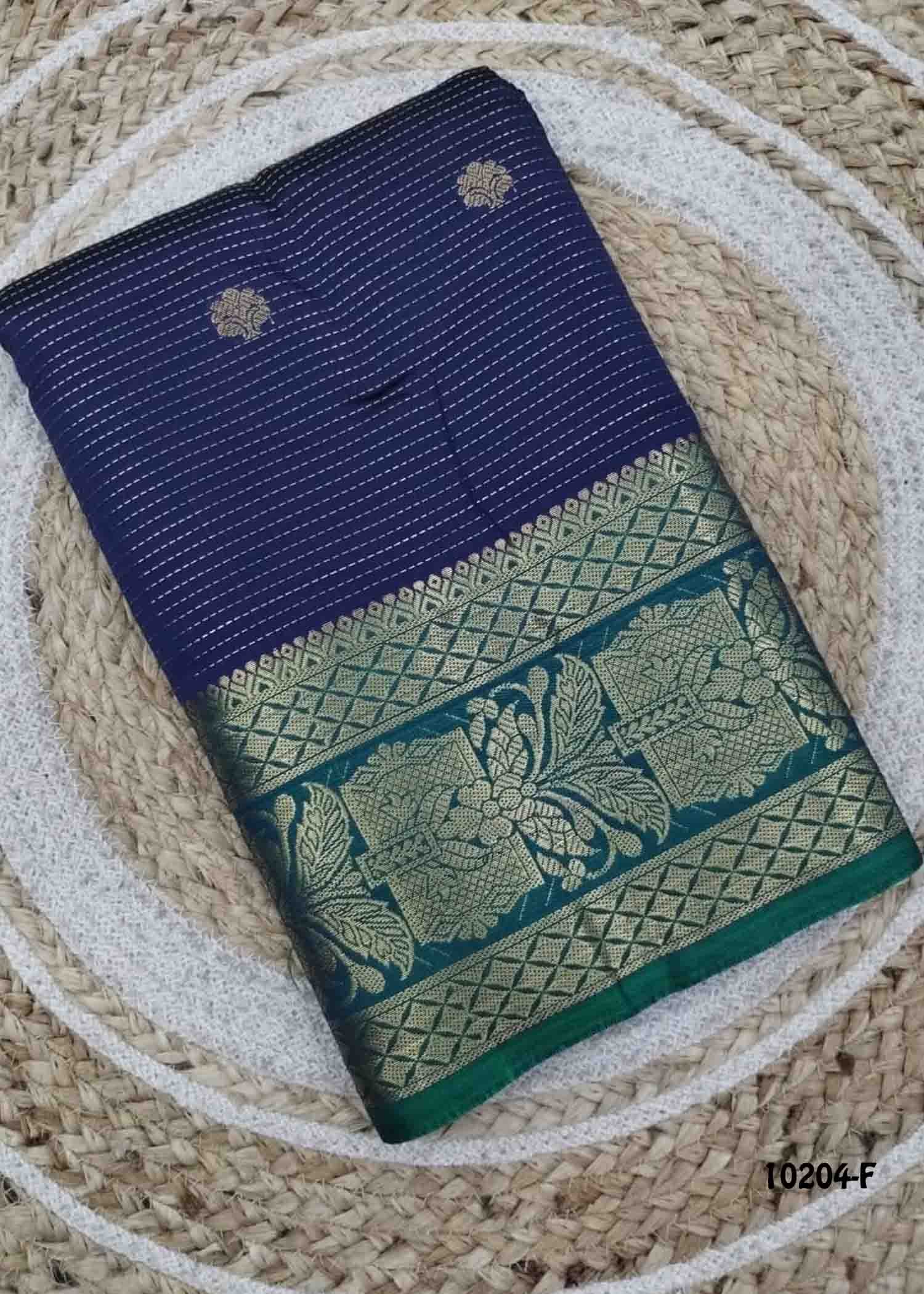 Amirtha -10204-F NavyBlue Color Traditional Chanderi Saree CM1486291 (RR6D)