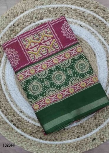 Kalyani -10204-F  Pink Color Kalamkari Print Mixed Cotton Saree CM1480333 (LR1C)