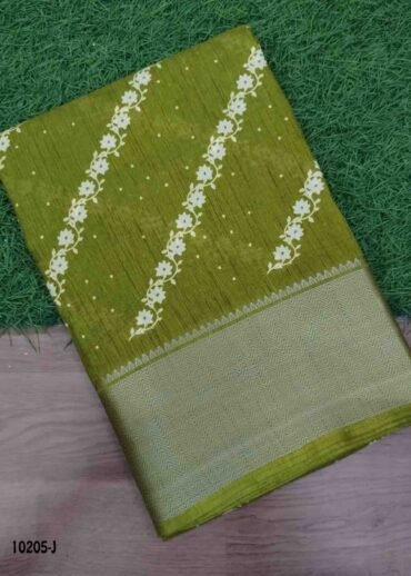 Yazhini -10205-J  OliveGreen Color Trendy Dola Silk Saree CM1476583 (LR1D)