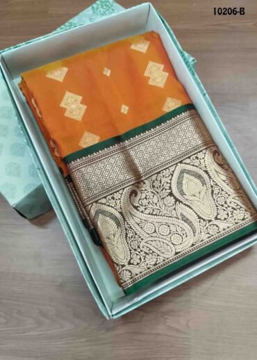 Dhanalakshmi -10206-B  Orange Color Traditional Semi-Pattu Saree CM1458605 (RR6C)