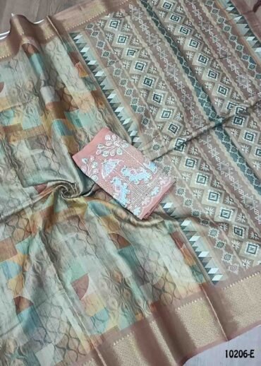 Eshani -10206-E  Tan Color Trendy Fancy Cotton Saree CM1443608 (LR1C)