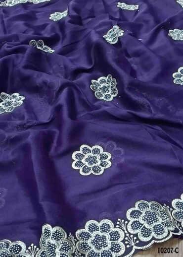 Ilavenil -10207-C  Violet Color Trendy Shimmer Chiffon  Saree CM1479570 (LR1D)