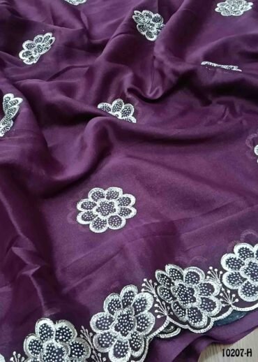 Ilavenil -10207-H  Purple Color Trendy Shimmer Chiffon  Saree CM1479570 (LR1D)