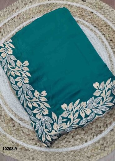Vinothini -10208-A  Cyan Color Designer Georgette Saree CM1482273 [RR4B]