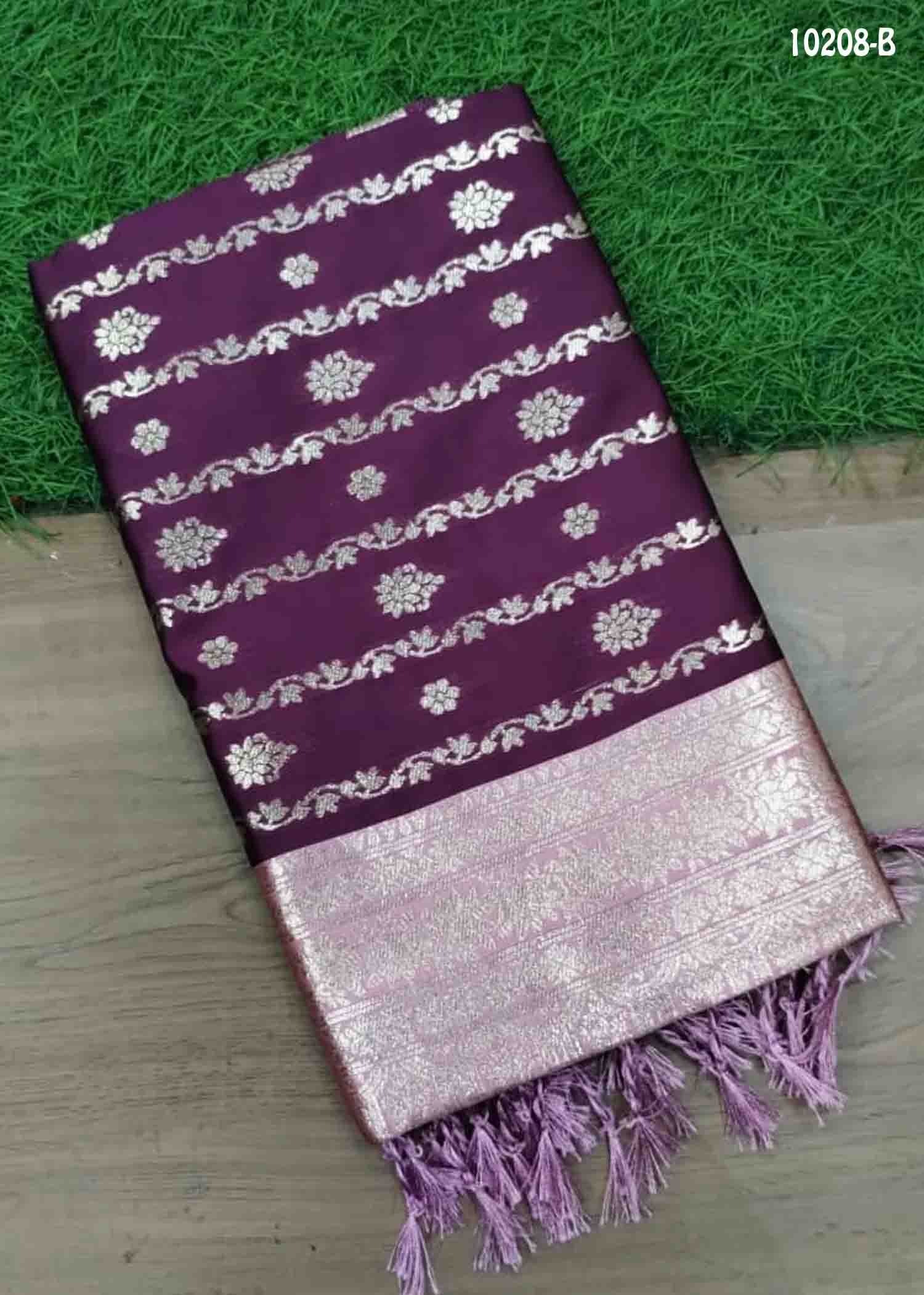 Kavini -10208-B Purple Color Trendy Banaras Saree CM1474731 (LR1C)