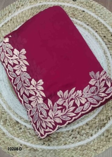 Vinothini -10208-D  HotPink Color Designer Georgette Saree CM1482273  [RR4B]