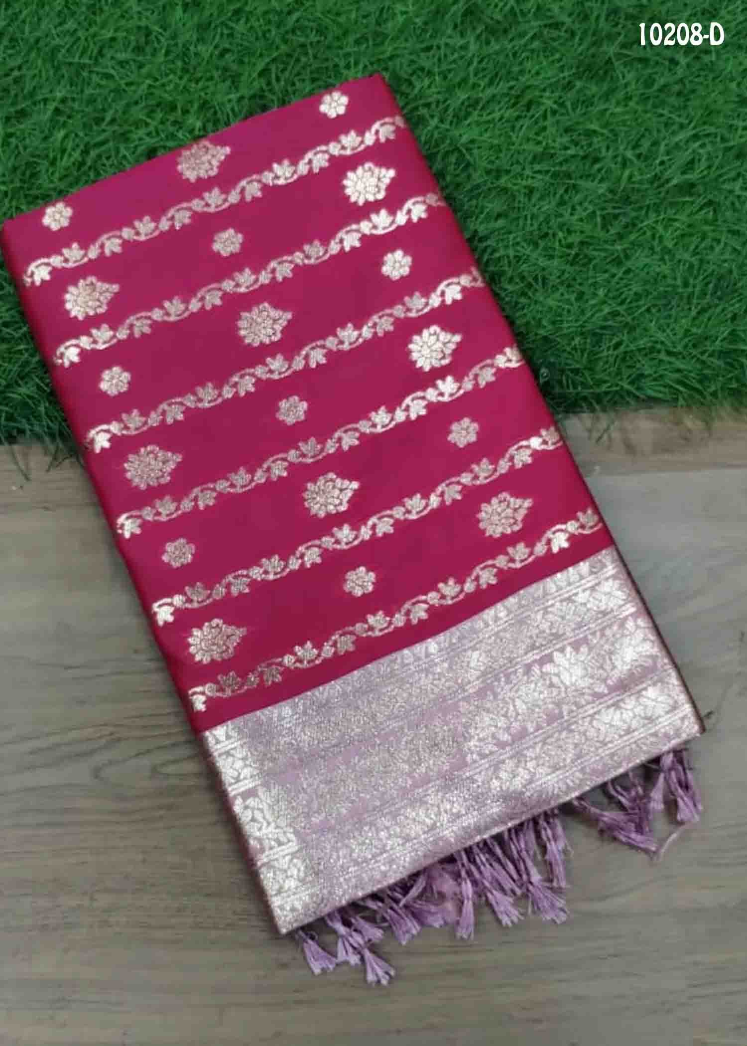 Kavini -10208-D Pink Color Trendy Banaras Saree CM1474731 (LR1C)
