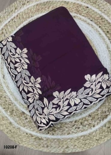 Vinothini -10208-F  Purple Color Designer Georgette Saree CM1482273  [RR4B]