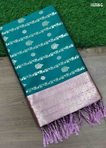Kavini -10208-G Cyan Color Trendy Banaras  Saree CM1474731 (LR1C)