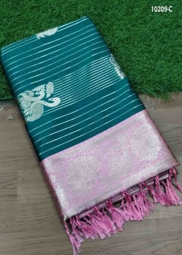 Aruvi -10209-C  Peacockblue Color Trendy Banaras  Saree CM1464445 (LR1C)