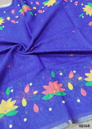 Yazhini -10210-H  Blue Color Trendy Linen Cotton Saree CM1477625 (LR1D)