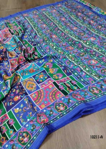 Adhazhini -10211-A  InkBlue Color Excellent Masakali Crepe Saree CM1437904 (LR1B)