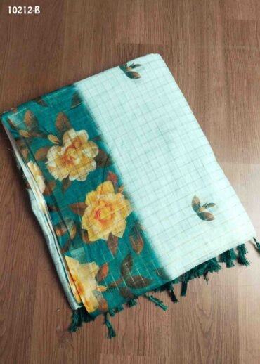 Akshara - 10212-B  Lightblue Color Trendy Linen Cotton Saree CM1476325 (LR1B)