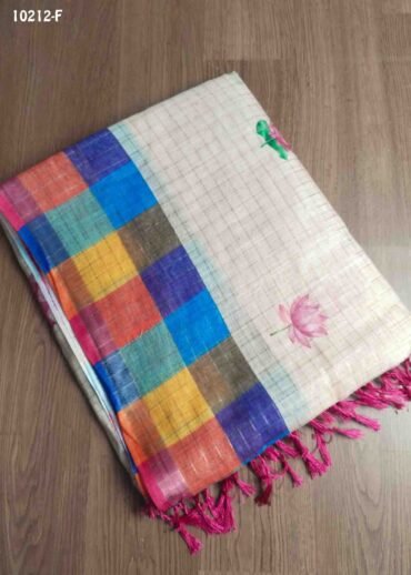 Akshara - 10212-F  Tan Color Trendy Linen Cotton Saree CM1476325 (LR1B)
