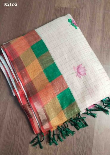 Akshara - 10212-G  Tan Color Trendy Linen Cotton Saree CM1476325 (LR1B)