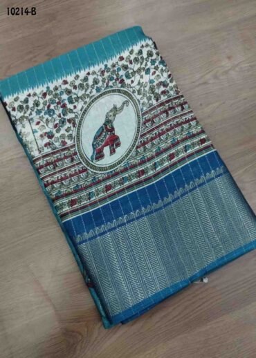 Akila - 10214-B  SkyBlue Color Trendy Dola Silk Saree CM1476446 (LR2B)