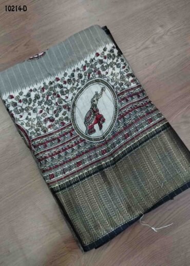 Akila - 10214-D  Grey Color Trendy Dola Silk Saree CM1476446 (LR2B)