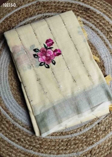 Ananya - 10215-D  Sandal Color Trendy Linen Cotton Saree CM1476415 (LR2B)