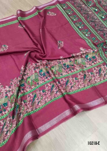 Mithra - 10218-E  HotPink Color Trendy Mul Cotton Saree CM1480333 (LR2C)