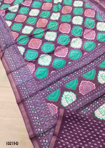 Isai - 10219-D  Purple Color Trendy Mul Cotton Saree CM1471140 (LR2C)