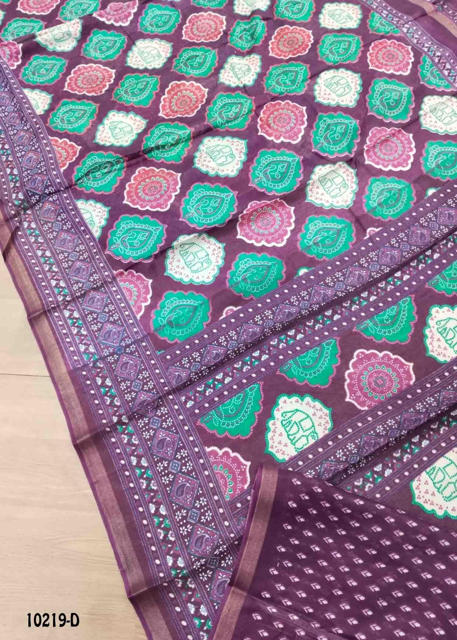 Isai - 10219-D Purple Color Trendy Mul Cotton Saree CM1471140 (LR2C)
