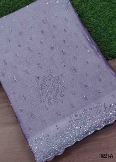 Dakshayani - 10221-A  Lavender Color Trendy Shimmer Chiffon Saree CM1473228 (LR2D)