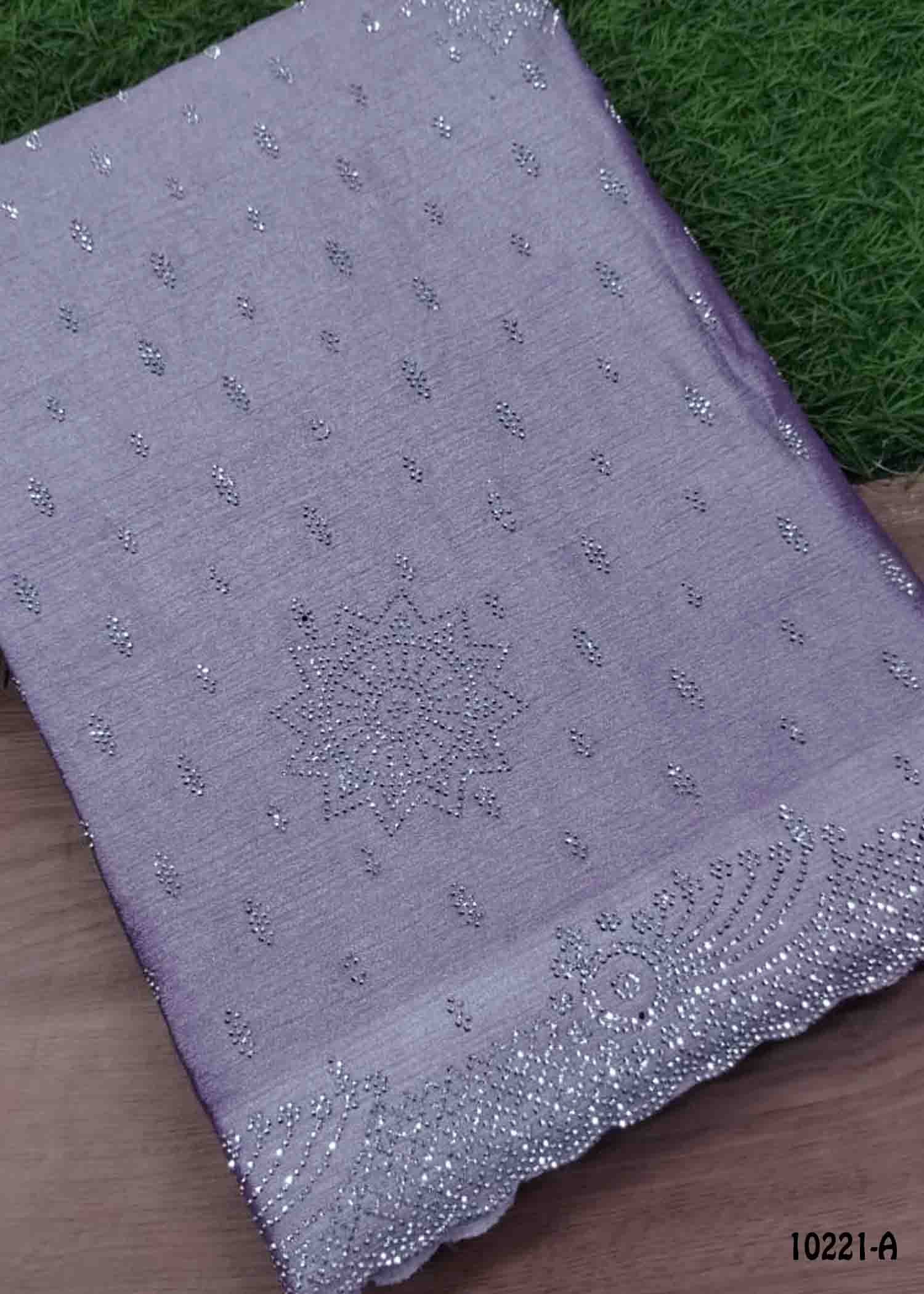 Dakshayani - 10221-A Lavender Color Trendy Shimmer Chiffon Saree CM1473228 (LR2D)