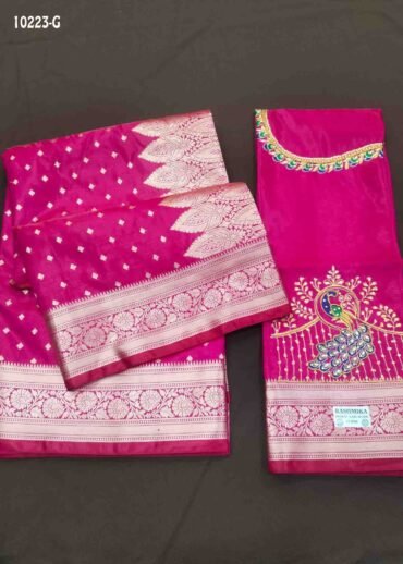 Mahalakshmi - 10223-G  HotPink Color Traditional Banaras Silk Saree CM1466606 (LR3C)