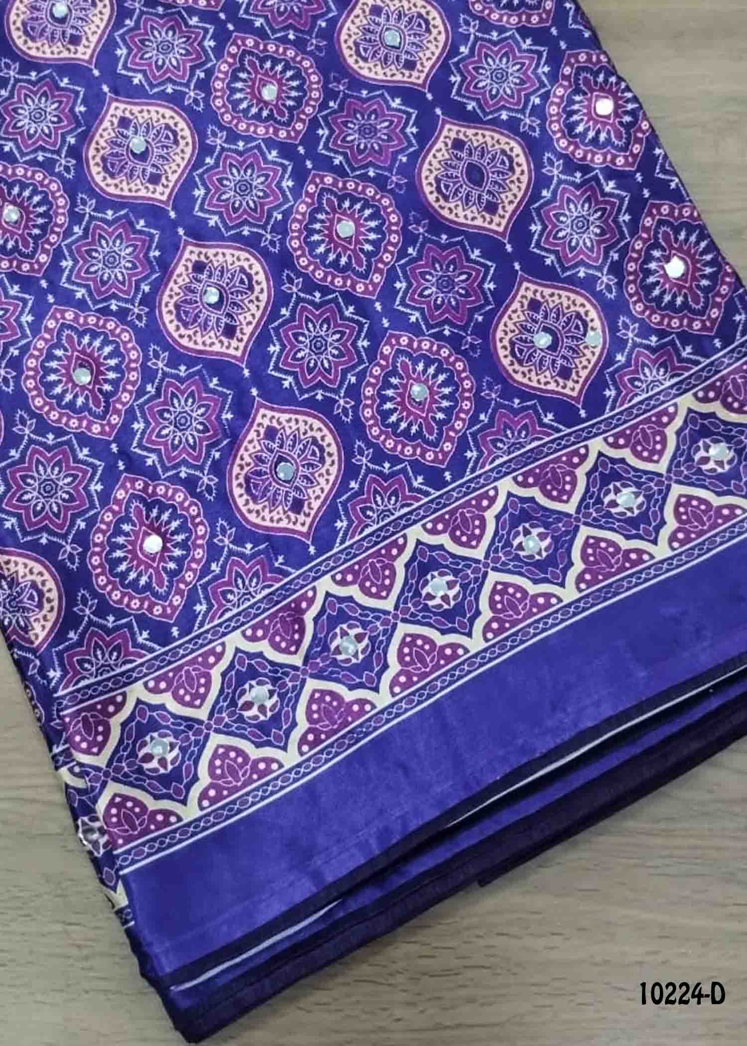 Keerthana -10224-D Violet Color Excellent Masakali Crepe Saree CM1452894 (LR3C)