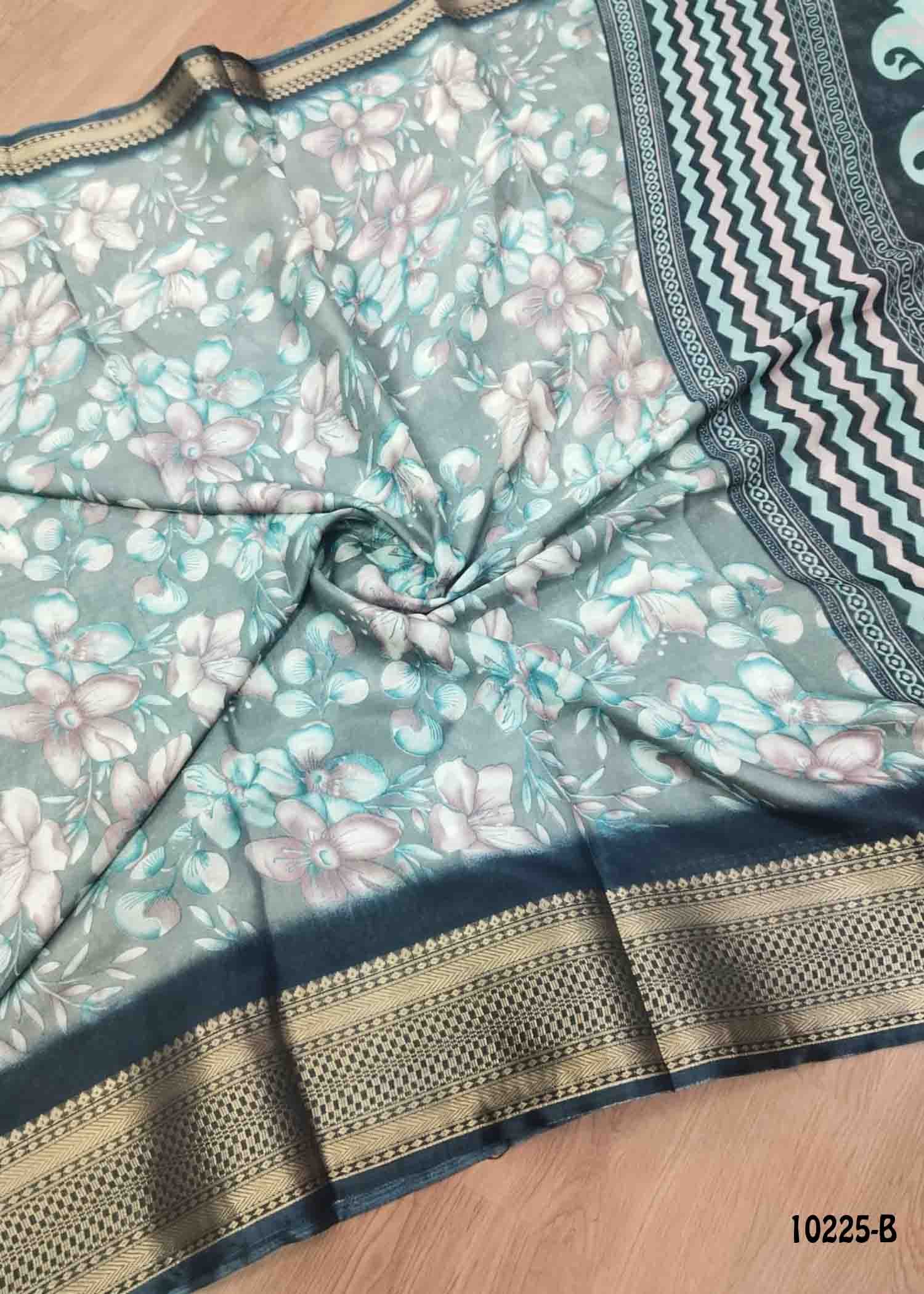 Abirami -10225-B Grey Color Trendy Dola Silk Saree CM1468312 (LR3B)