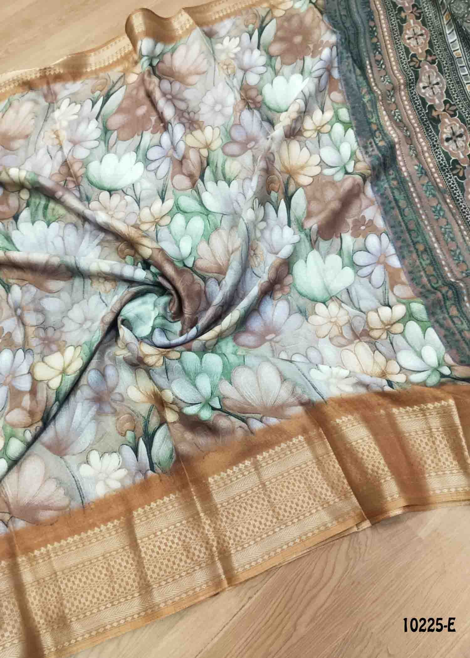 Abirami -10225-E Brown Color Trendy Dola Silk Saree CM1468312 (LR3B)