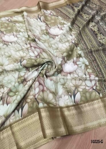 Abirami -10225-G  KakhiGreen Color Trendy Dola Silk Saree CM1468312 (LR3B)