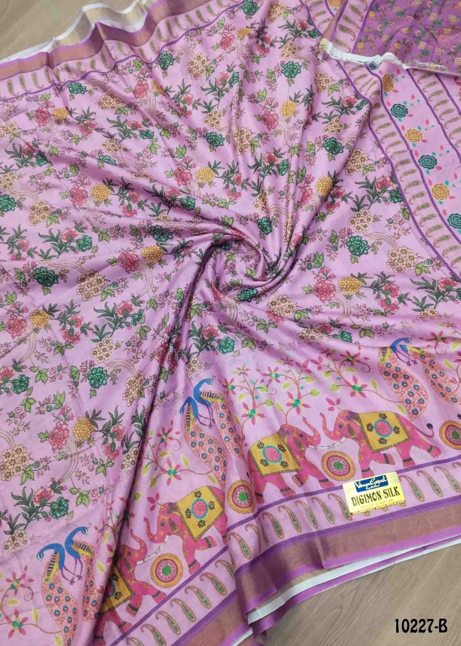 Nilaveni -10227-B TaffyPink Color Trendy Fancy Cotton Saree CM1459754 (LR3B)