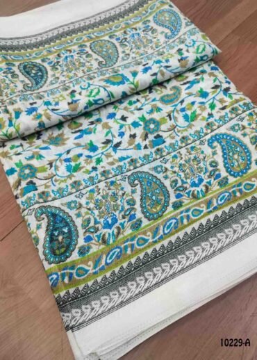 Abinithi -10229-A  Halfwhite Color Khadi Cotton Saree CM1457208 (LR3B)