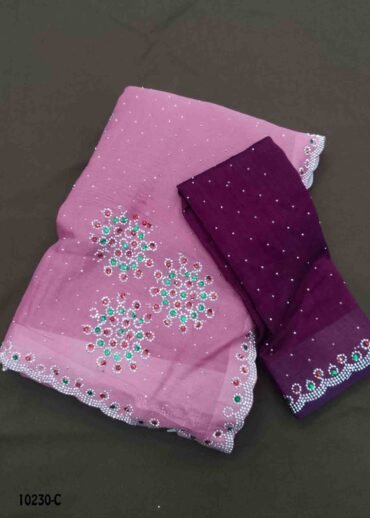 Chaathana -10230-C  TaffyPink Color Excellent Georgette Saree CM1474342 (LR3C)