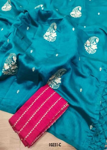 Damayanthi -10231-C  PeacockBlue Color Excellent Vichithra Saree CM1478251 (LR3D)