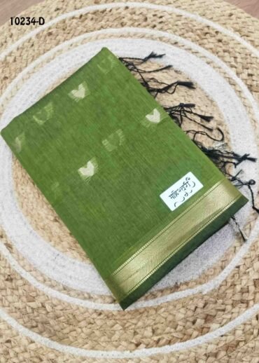 Jayashree -10234-D  OliveGreen Color Semi-Kalyani Cotton Saree CM1486099 (LR3D)