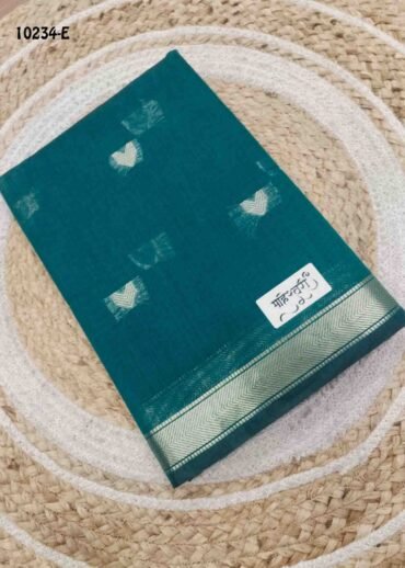 Jayashree -10234-E  PeacockGreen Color Semi-Kalyani Cotton Saree CM1486099 (LR3D)